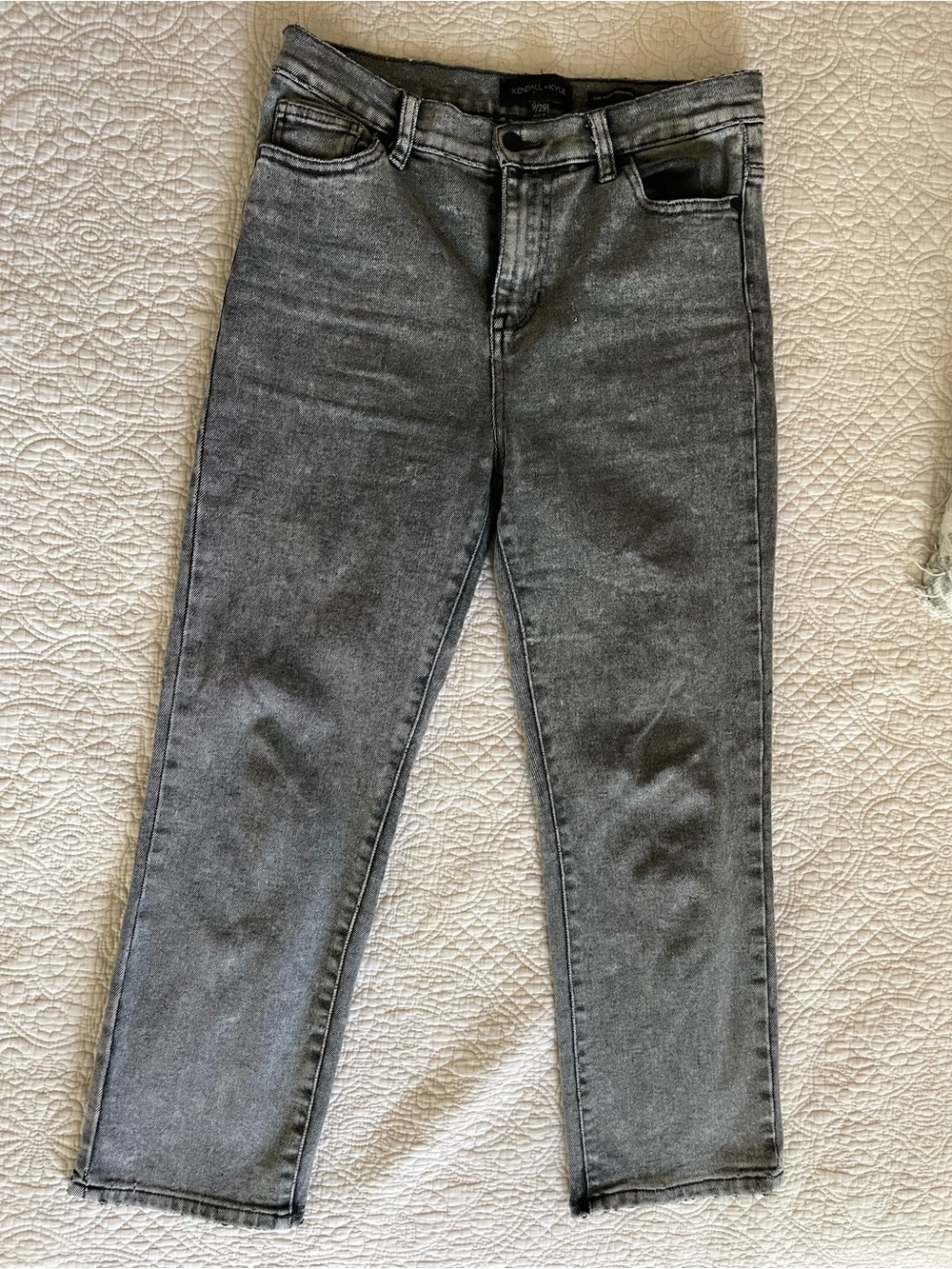 Kendall +Kylie high rise straight jeans